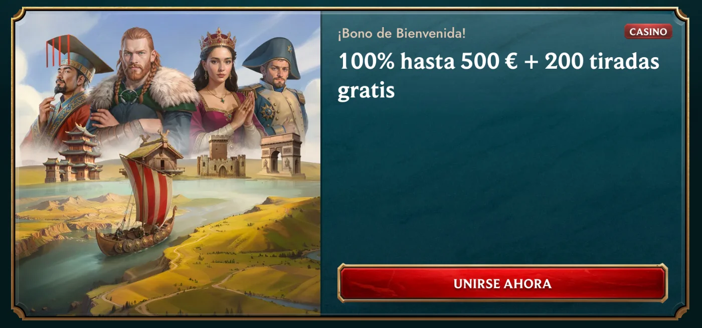 Bono de bienvenida y ofertas especiales en MyEmpire Casino